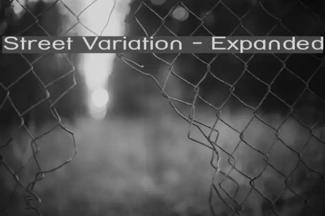 Street Variation - Expanded Font examples