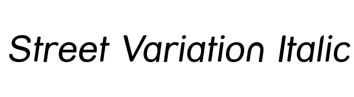 Street Variation Italic Font