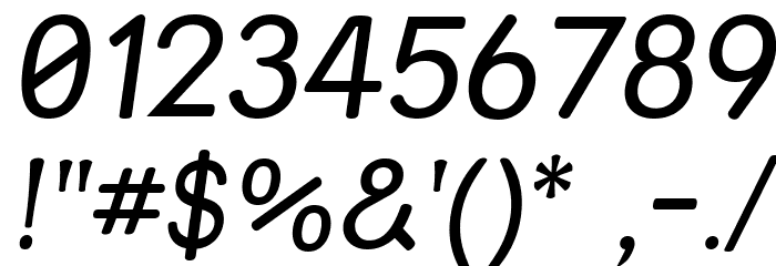 Street Variation Italic Font OTHER CHARS