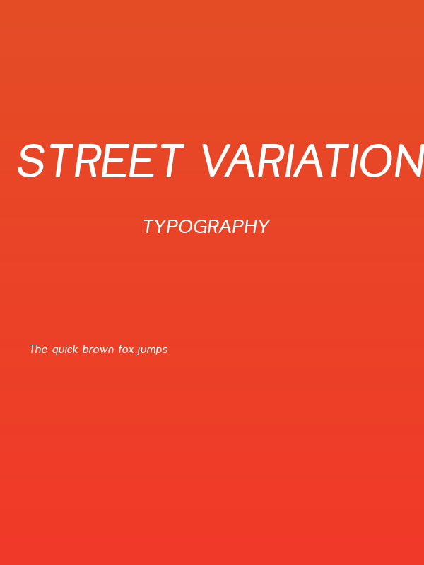 Street Variation Italic Poster