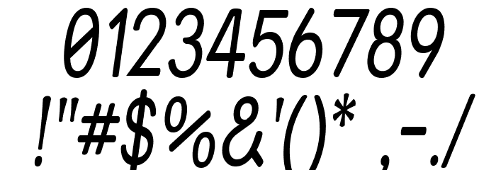 Street Variation - Narrow Italic Font OTHER CHARS