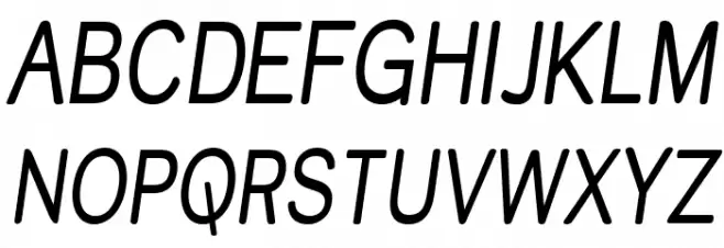 Street Variation - Narrow Italic Polices MAJUSCULES
