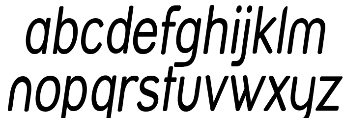 Street Variation - Narrow Italic Font LOWERCASE