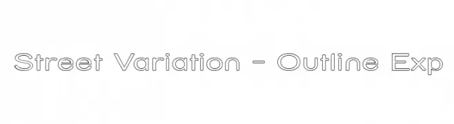 Street Variation - Outline Exp  Fuentes Gratis Descargar