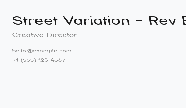 Street Variation - Rev Exp Business Card