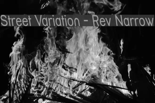 Street Variation - Rev Narrow Font examples
