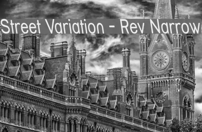 Street Variation - Rev Narrow Font examples