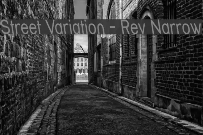 Street Variation - Rev Narrow Font examples