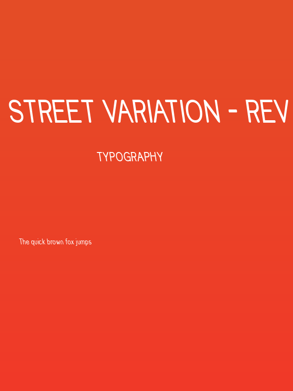 Street Variation - Rev Narrow Poster