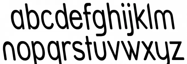 Street Variation - Rev Narrow Schriftart Kleinbuchstaben