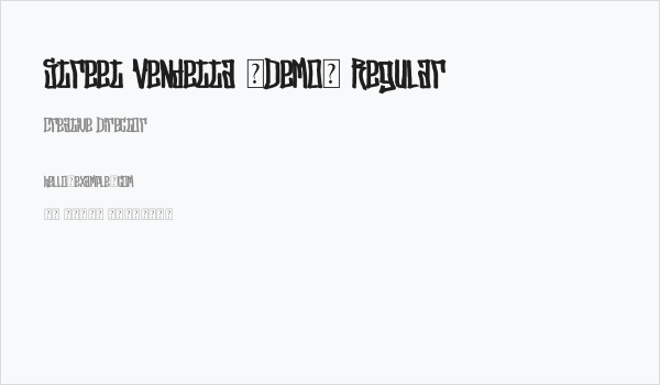 Street Vendetta (Demo) Regular Business Card