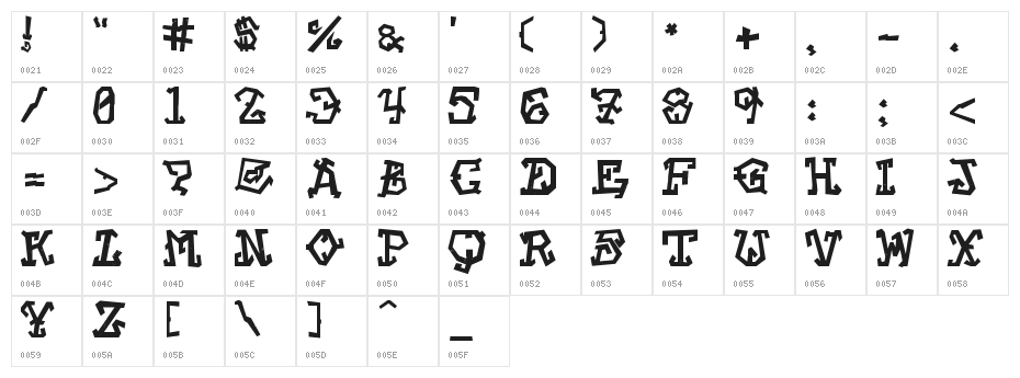 Street Voice!! Character Map