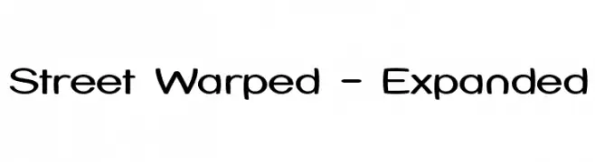 Street Warped - Expanded  नि: शुल्क फ़ॉन्ट्स डाउनलोड