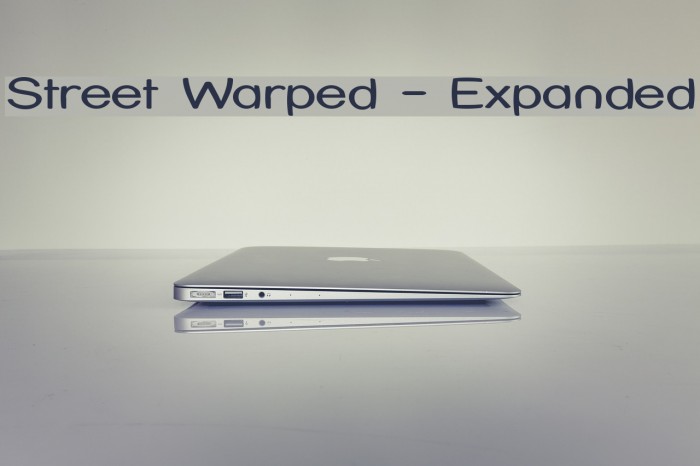 Street Warped - Expanded Font examples