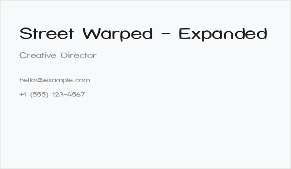 Street Warped - Expanded Business Card