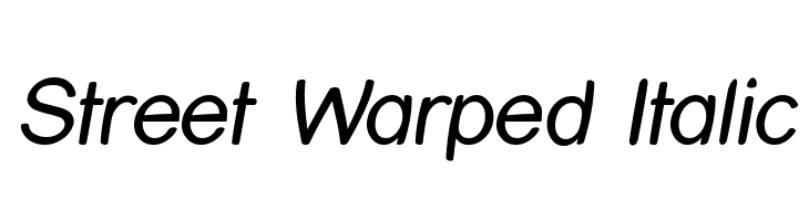Street Warped Italic Font