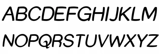 Street Warped Italic 字体 大写