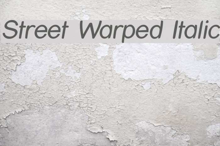 Street Warped Italic Font examples