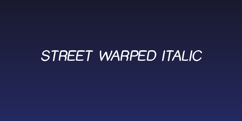Street Warped Italic Social Header