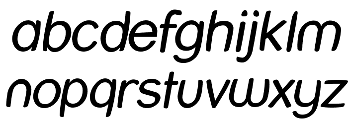 Street Warped Italic Font LOWERCASE