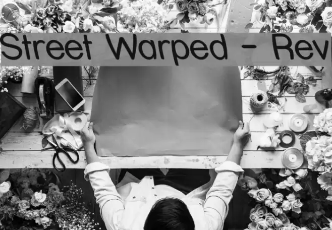 Street Warped - Rev Schriftart examples