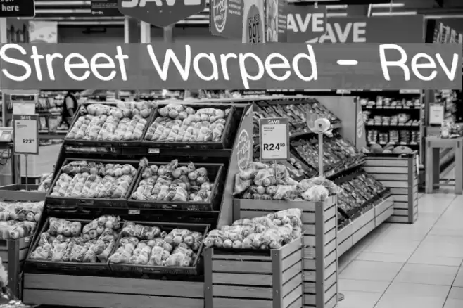 Street Warped - Rev Schriftart examples