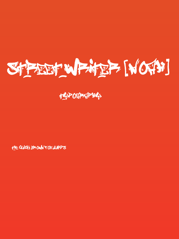 Street Writer [noah] Poster