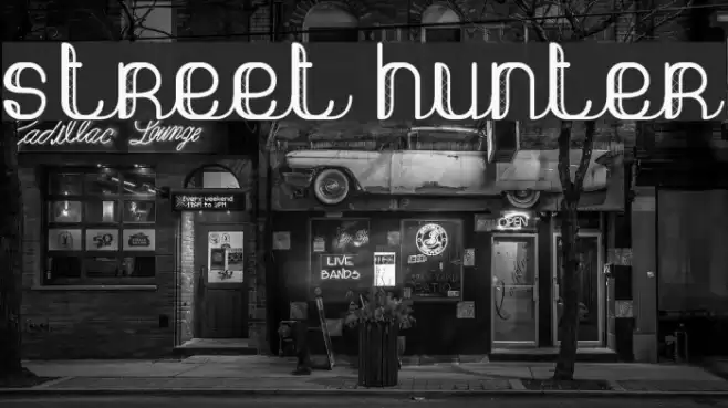 Street hunter Font examples