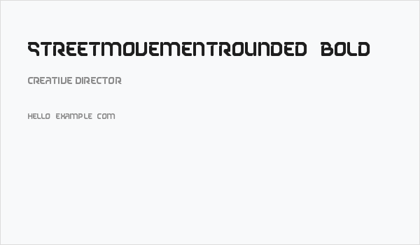 StreetMovementRounded-Bold Business Card