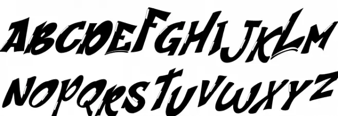 Streetart Demo Italic Schriftart Groß