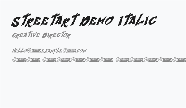 Streetart Demo Italic Business Card