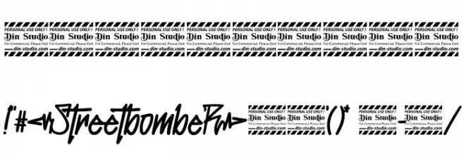 Streetbomber personal use Font OTHER CHARS