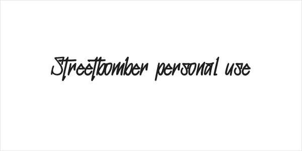 Streetbomber personal use Logo