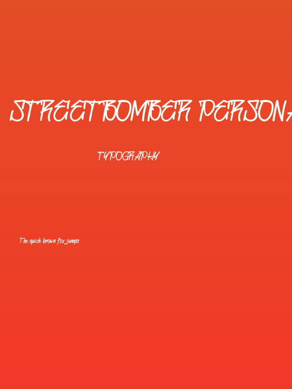 Streetbomber personal use Poster