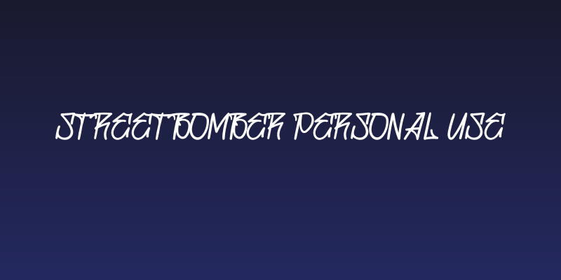 Streetbomber personal use Social Header