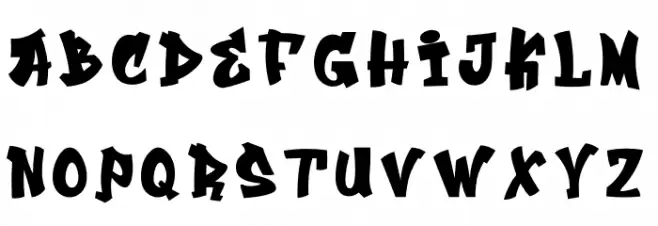 Streetfunk Graffiti フォント 大文字