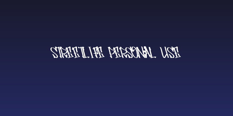 Streetlife Personal use Social Header