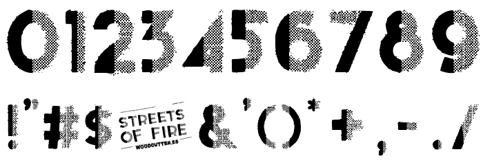 Streets of Fire Font OTHER CHARS