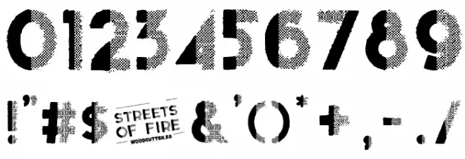 Streets of Fire Font OTHER CHARS