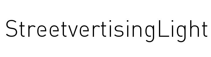 StreetvertisingLight Font