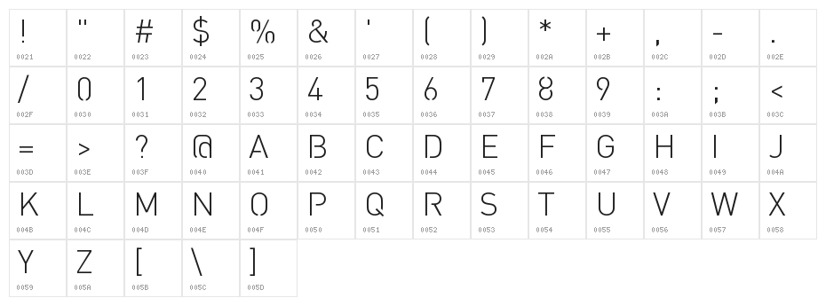 StreetvertisingLight Character Map