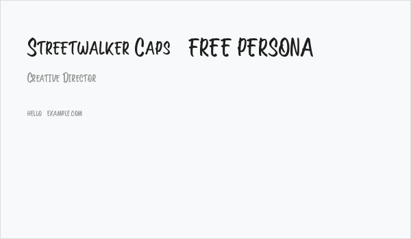 Streetwalker Caps [FREE PERSONA Business Card