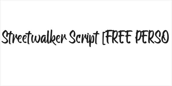 Streetwalker Script [FREE PERSO Logo