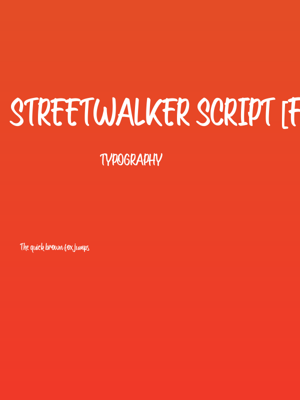 Streetwalker Script [FREE PERSO Poster