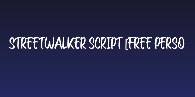 Streetwalker Script [FREE PERSO Social Header