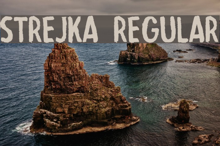 Strejka Regular Font examples