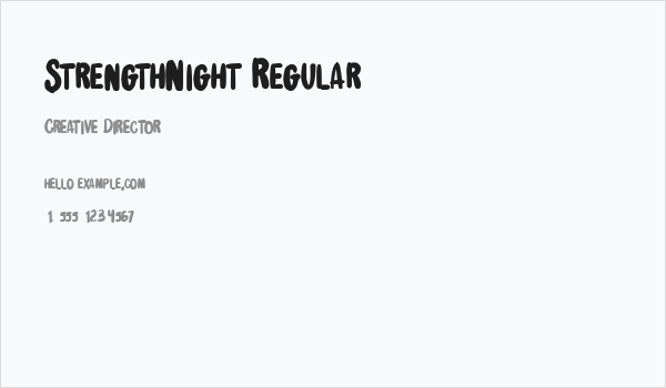StrengthNight-Regular Business Card