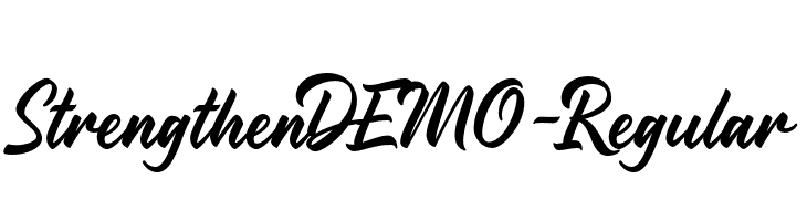 StrengthenDEMO-Regular  Free Fonts Download