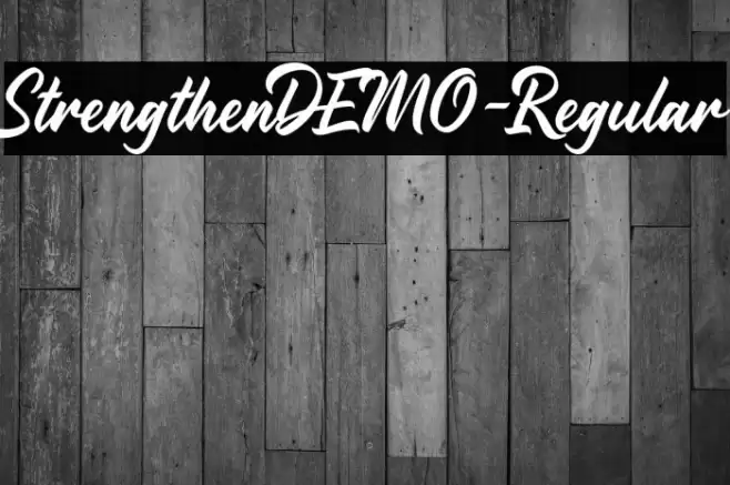 StrengthenDEMO-Regular Font examples