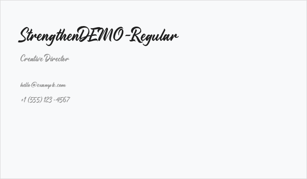 StrengthenDEMO-Regular Business Card